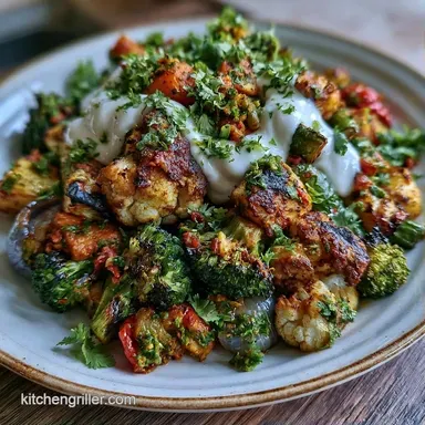 Masala Grilled Vegetables for 4 Servings Recipe Card