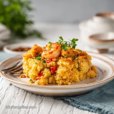 Seafood Cornbread Dressing: A Cajun Side Dish for 12 Servings