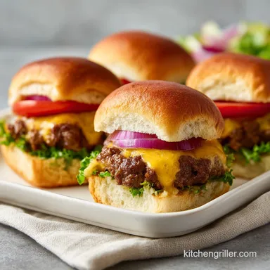 Easy Oven Cheeseburger Sliders for a Crowd: 40 Min Recipe Card