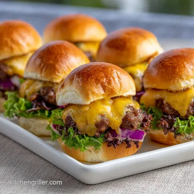 Easy Oven Cheeseburger Sliders for a Crowd: 40 Min