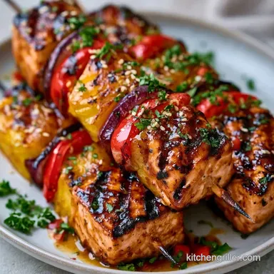 Pineapple Salmon Skewers in 30 Minutes