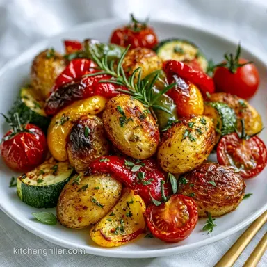 Roasted Mediterranean Vegetable Platter Recipe Card