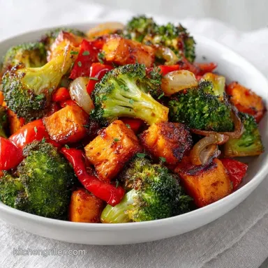 Roasted Veggie Prep Bowls for 4 Servings Recipe Card