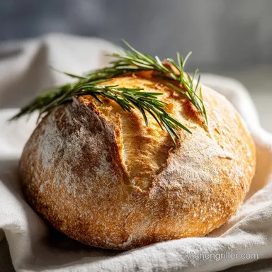 Sourdough Recipe with Rosemary and Sea for 12 Servings Recipe Card