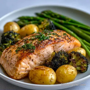 Sheet Pan Salmon in 30 Minutes Recipe Card
