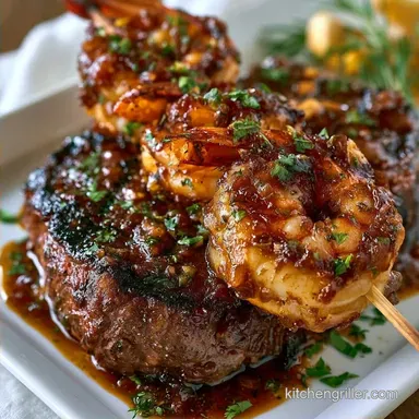 Shrimp and Steak Kabobs for 4 Servings