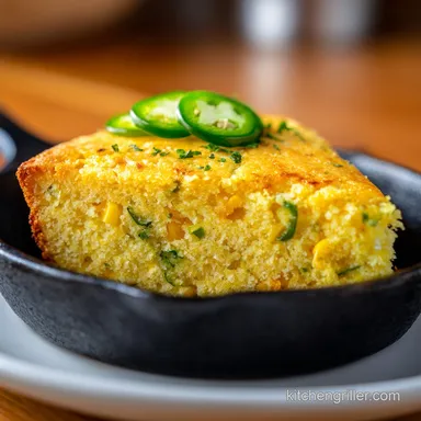 Cast Iron Skillet Jalapeno Cornbread Recipe: Crispy Recipe Card