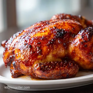 Smoked Whole Chicken Recipe for Electric Smoker for 5 Servings Recipe Card