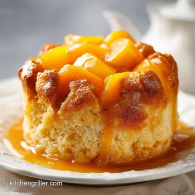 Peach Cobbler for 6 Servings Recipe Card