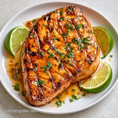 Soy Ginger Grilled Swordfish with Lime