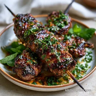 Spiced Lamb Kebab Recipe for 4 Servings Recipe Card