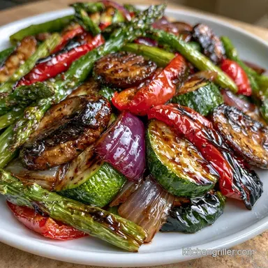 Stovetop Grill Pan Veggies for 4 Servings Recipe Card