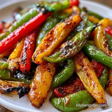 Sweet and Smoky Grilled Peppers (15 Min) Recipe Card