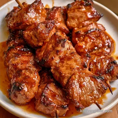 Sweet Spicy Beef Kebabs for 4 Servings