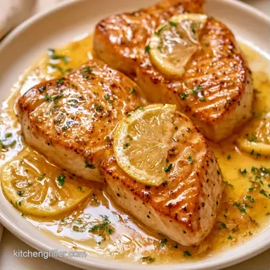 Swordfish Lemon Butter Sauce: Pan-Seared Recipe Card