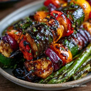 Balsamic Vegetable Kabob Marinade Recipe Card