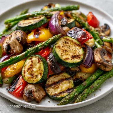 Zesty Grill Basket Veggies for 4 Servings Recipe Card