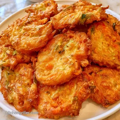 Zucchini Flower Fritters in 30 Minutes Recipe Card