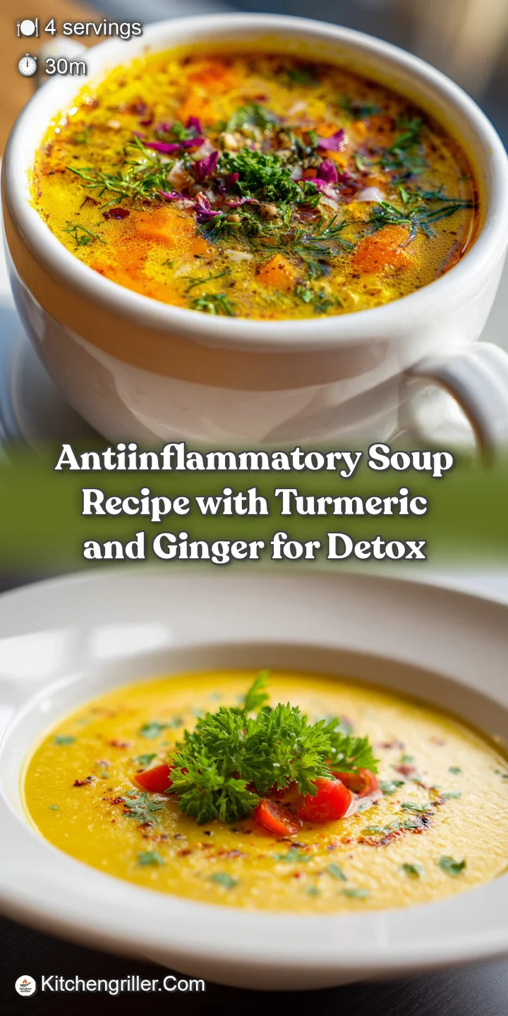 Close-up of a rich, velvety soup with flecks of herbs and spices, a swirl of cream, promising warmth and comfort.