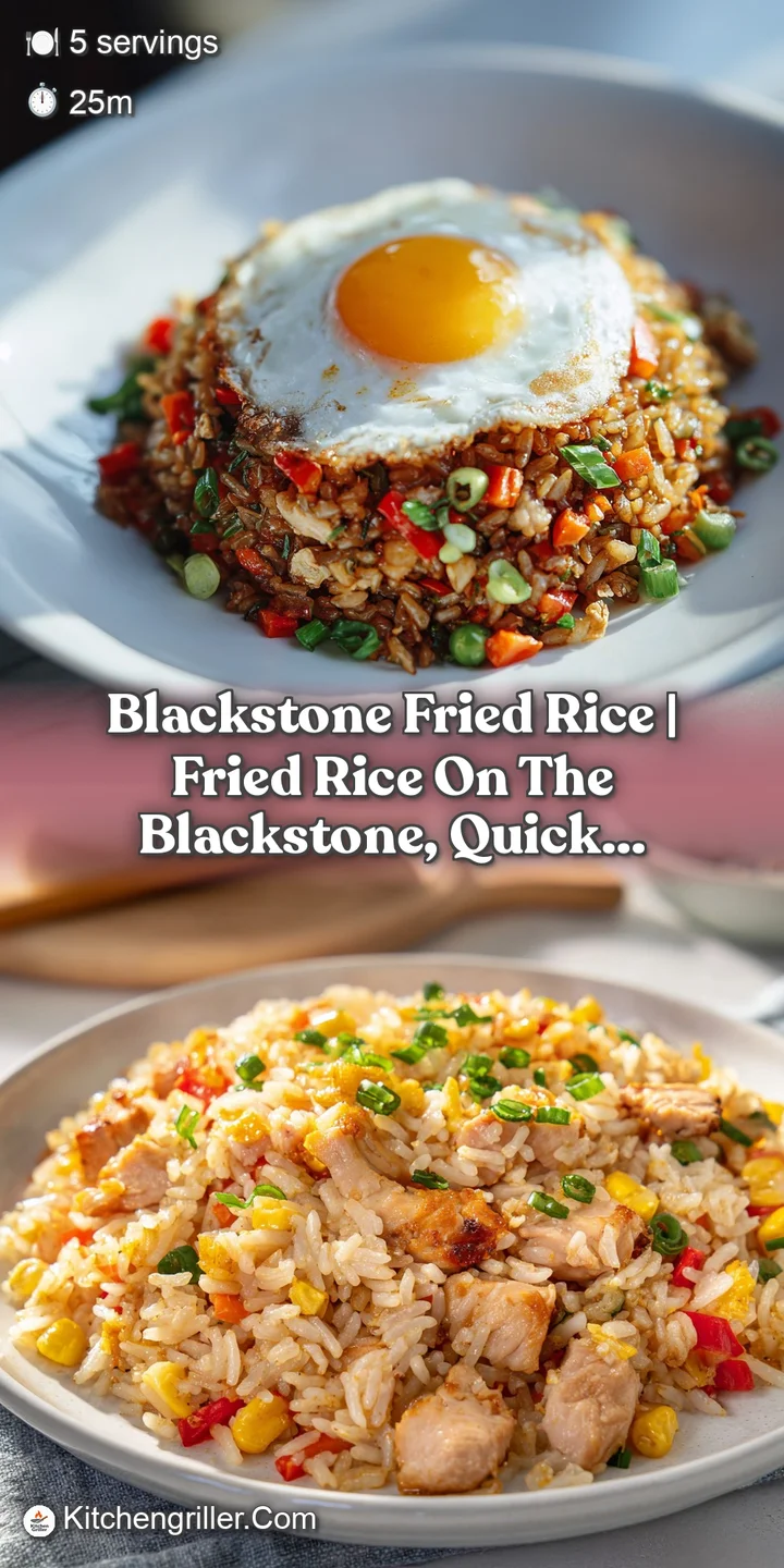 Close-up view of tender, seared chicken morsels nestled amongst fluffy, glossy fried rice grains, with pops of red pepper.