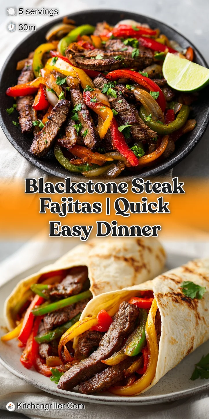 Juicy, char-grilled steak slices glistening with a citrus marinade next to colorful saut&eacute;ed bell peppers.