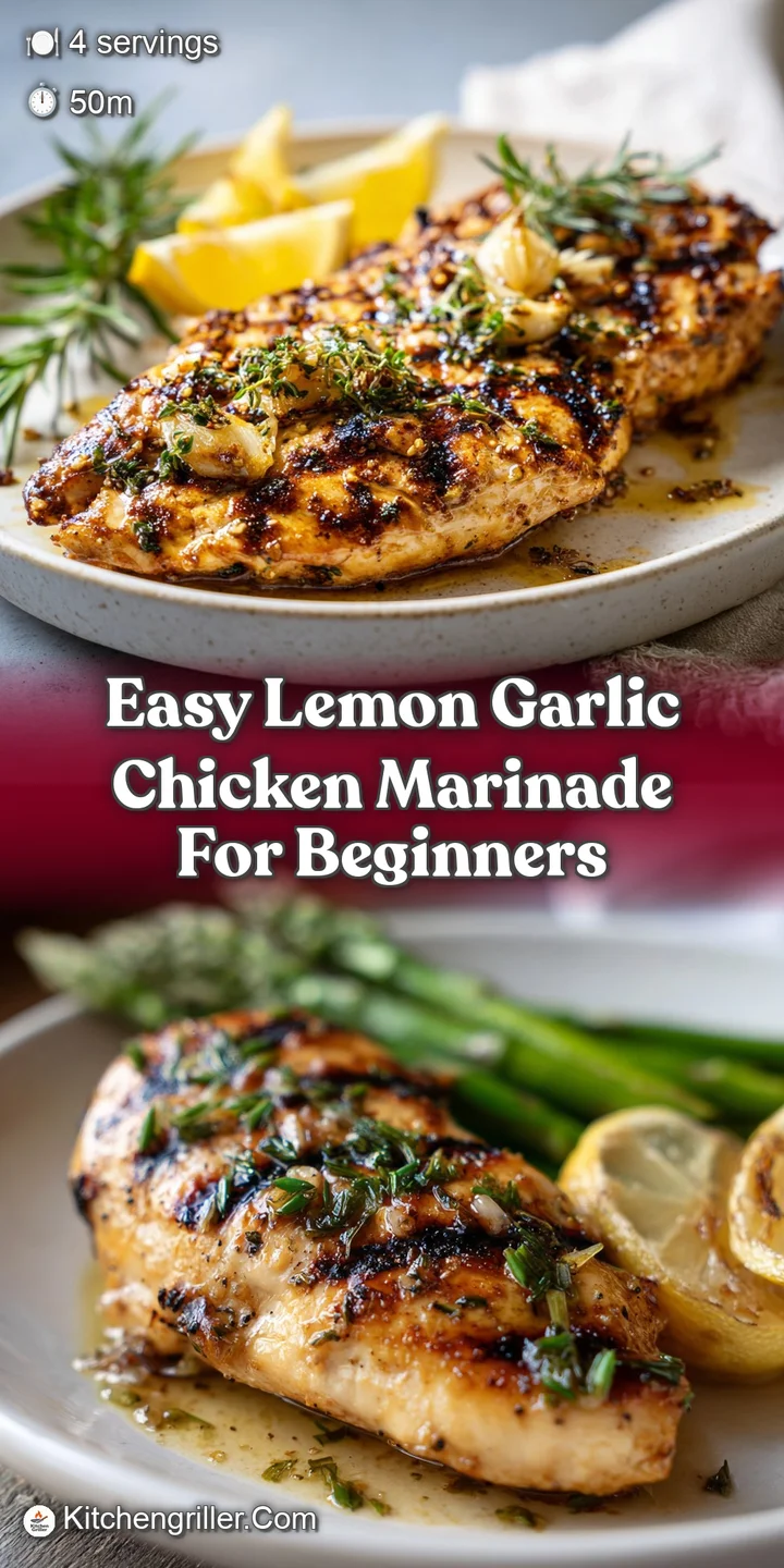 Juicy, flavorful chicken close-up, glistening with a bright lemon-garlic marinade. You can almost taste the tangy goodness.