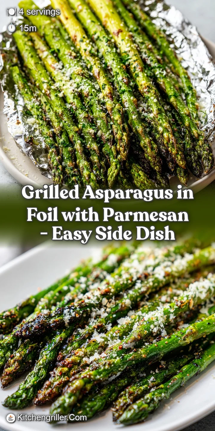 Close-up reveals tender asparagus spears, flecked with browned parmesan, showcasing a mouthwatering, simple side.