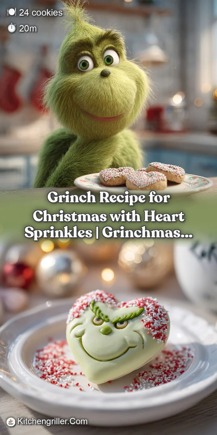 Close-up of a bright green cookie, showcasing its chewy texture and sparkling heart-shaped sprinkles.