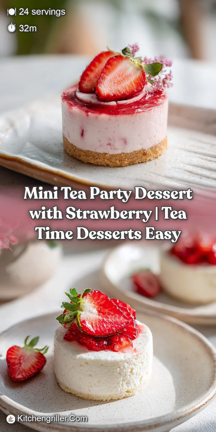 Close-up of a petite dessert showcasing a juicy strawberry, with a slight dusting of sugar and a creamy, smooth-looking fi...