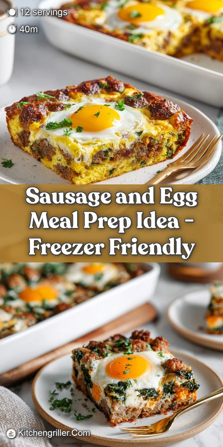 Close-up of juicy sausage slices nestled next to soft scrambled eggs and vibrant bell pepper chunks, ready to eat.