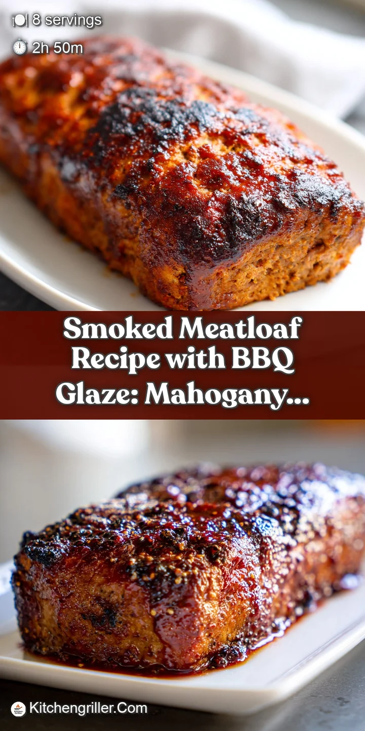 Close-up of the meatloaf's surface, showcasing the rich BBQ glaze and the slightly charred, crusty exterior, appetizing te...