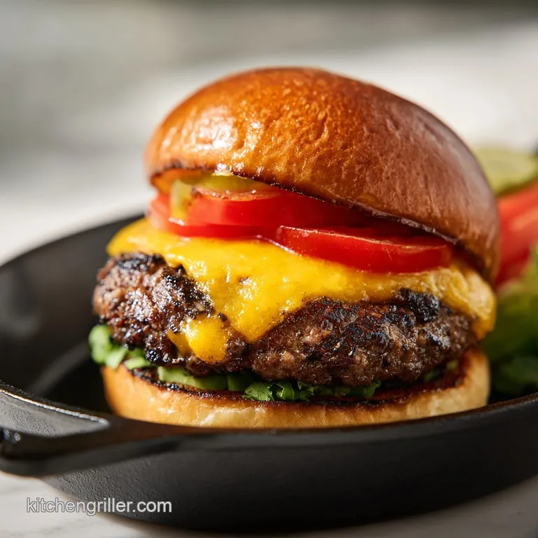 Classic Smash Burger Recipe in a Cast Iron Skillet