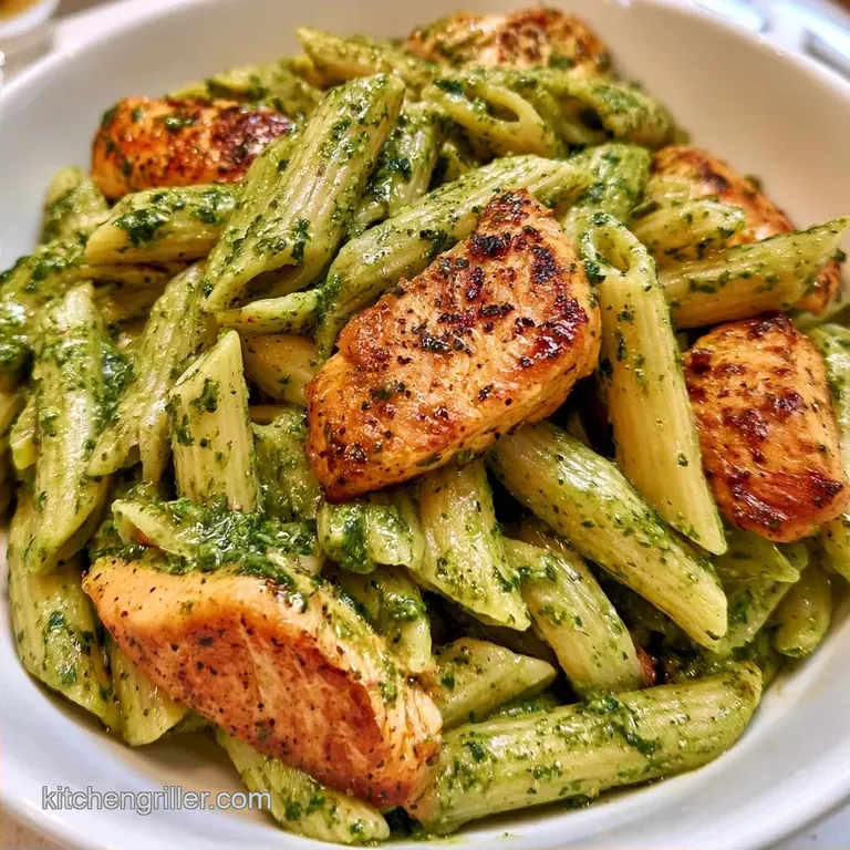 Chicken Thighs Pesto Pasta with Penne