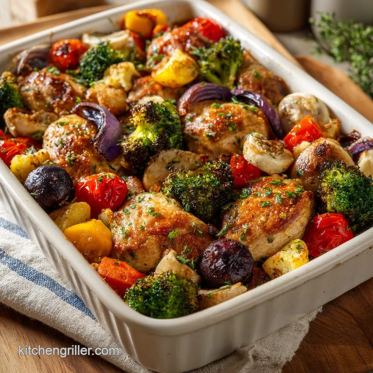High Protein Sheet Pan Meal with Chicken and Vegetables