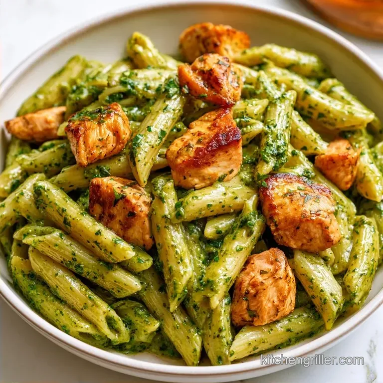 One Pot Creamy Pesto Chicken Pasta in 25 Minutes