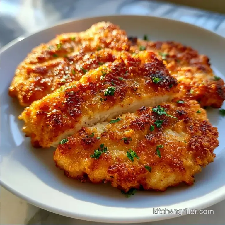 Crispy Pan Fried Chicken Breast with Garlic