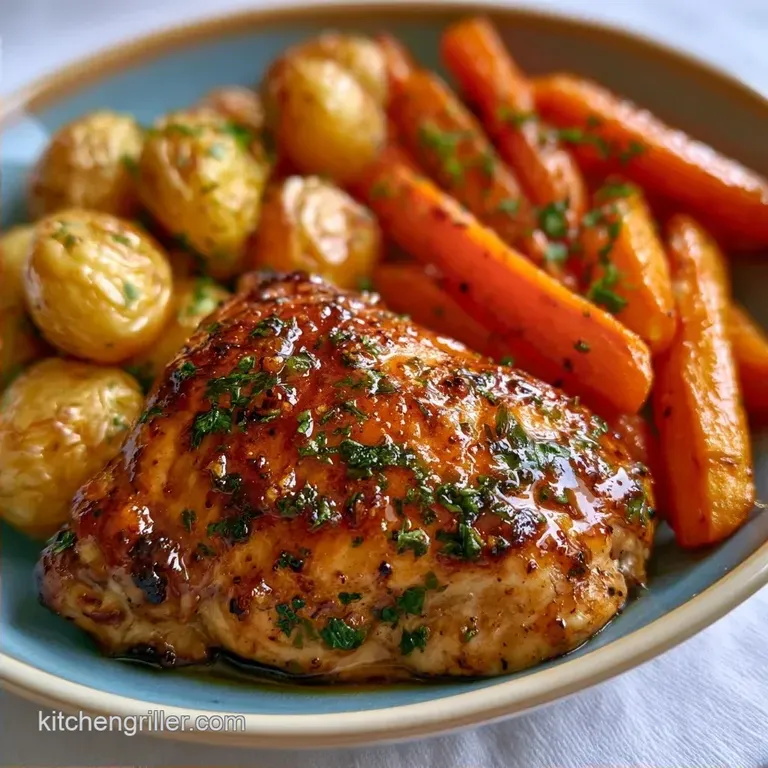 Honey Garlic Chicken & Root Veggies in 30 Minutes