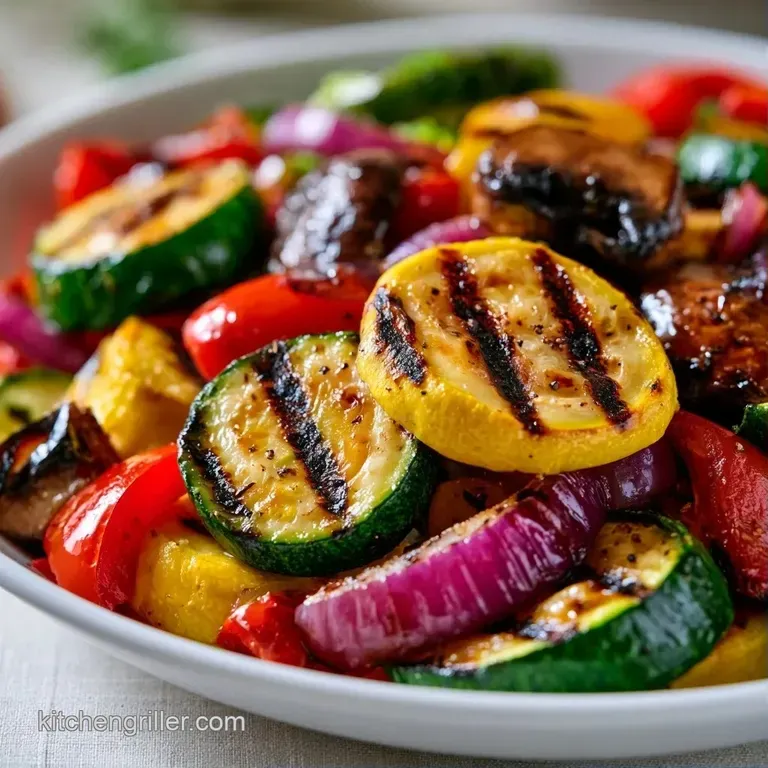Neatly arranged grilled asparagus and colorful peppers drizzled with olive oil on a minimalist white ceramic plate.