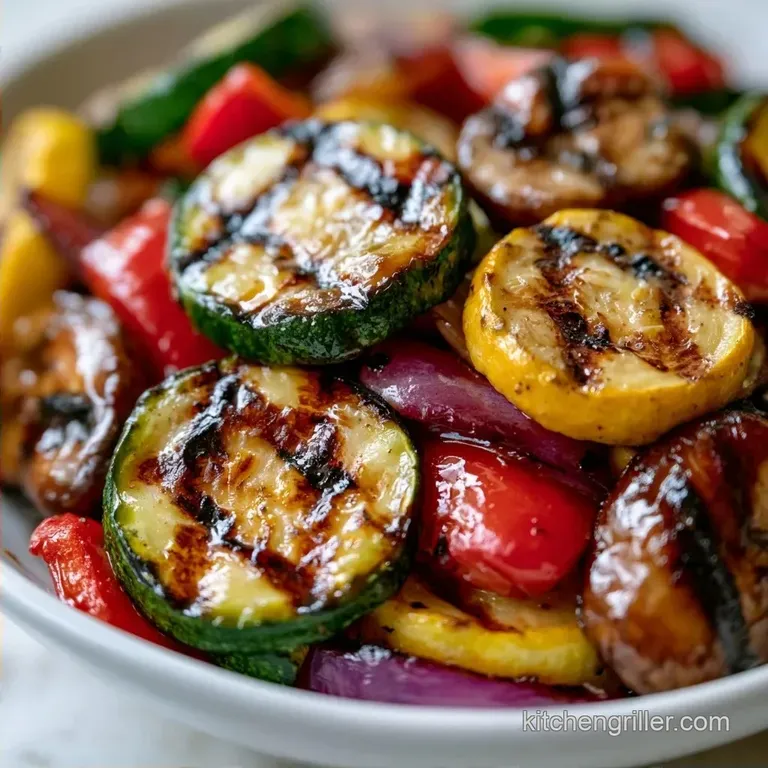 Easy Grilling Side Vegetables with Garlic Herb Oil