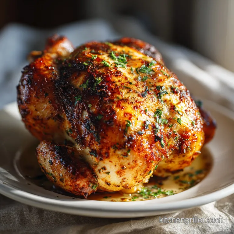 Beer Can Chicken Recipe with Garlic Roast