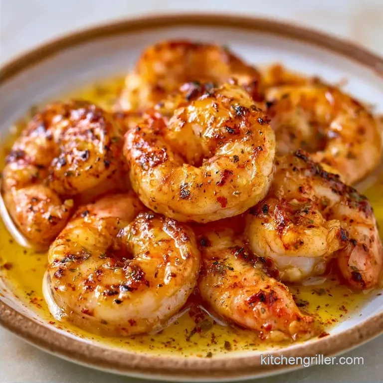 Garlic Butter Grilled Shrimp with Lemon