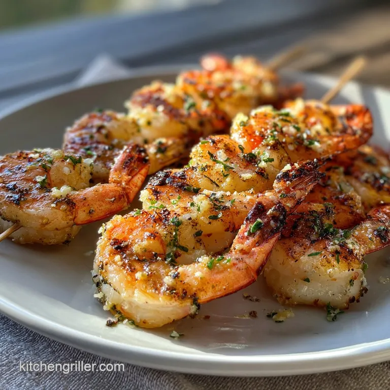 Grilled Shrimp Skewers Garlic Butter Recipe