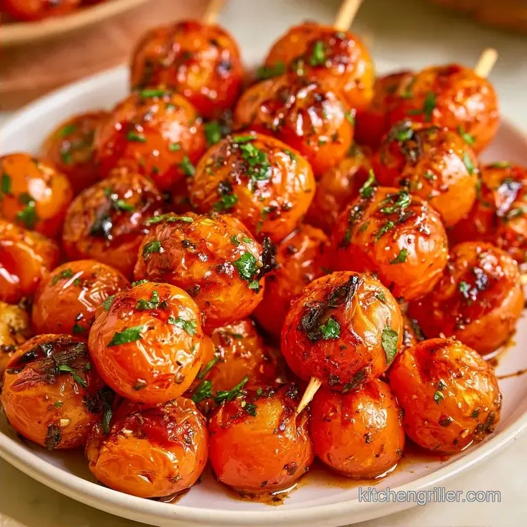 Grilled Cherry Tomato Skewers with Garlic