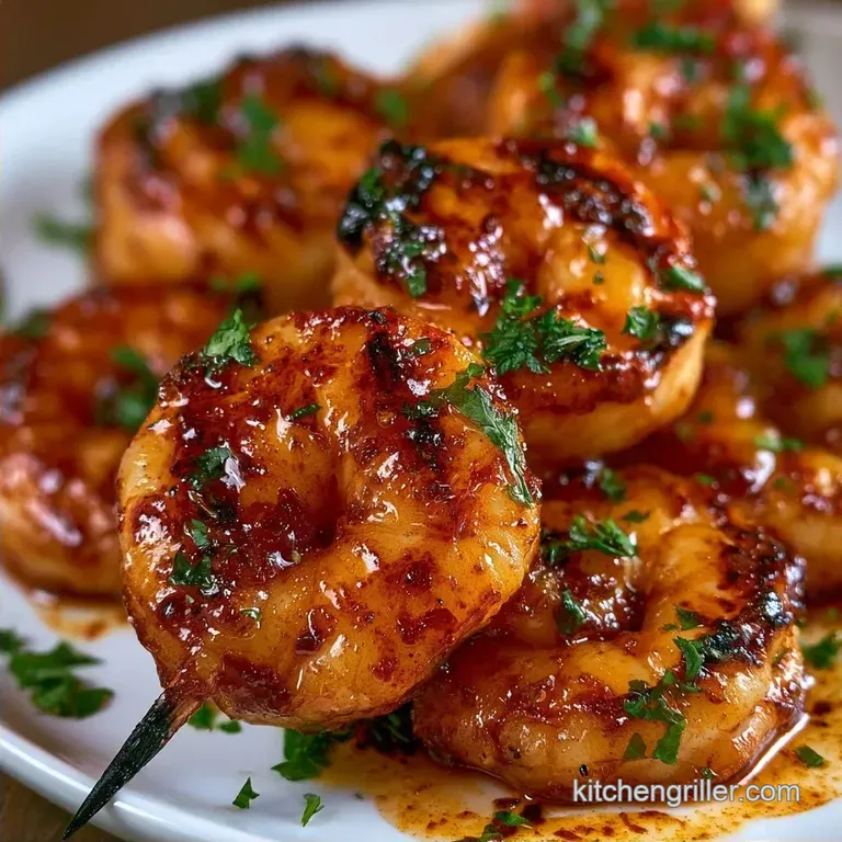 Grilled Shrimp Kabobs with Honey and Lemon