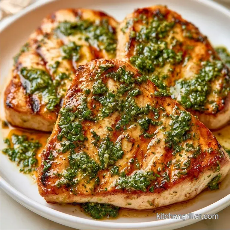 Grilled Swordfish With Pesto and Lemon