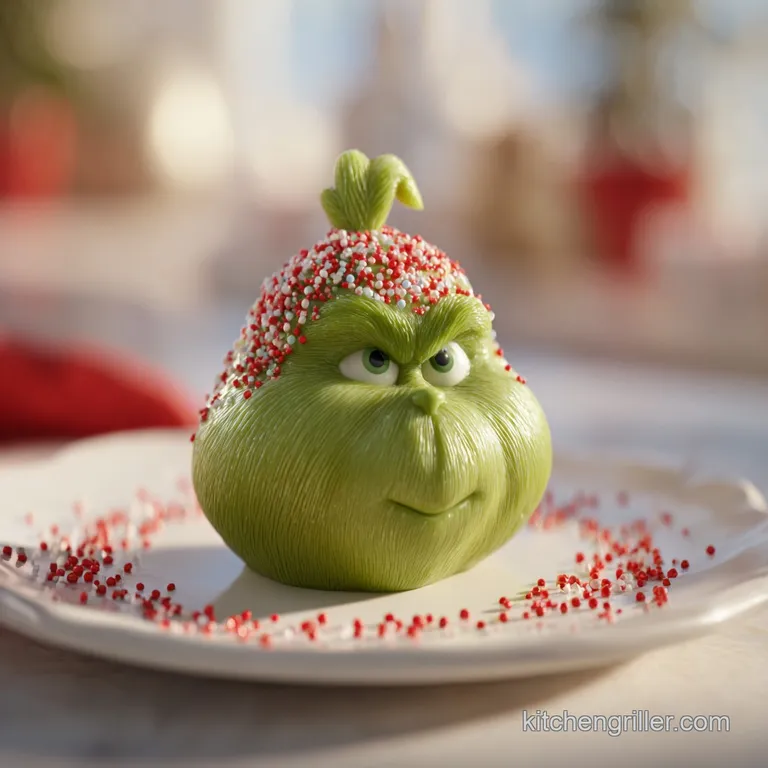 A delicate arrangement of emerald green cookies topped with colorful heart candies, ready to serve.