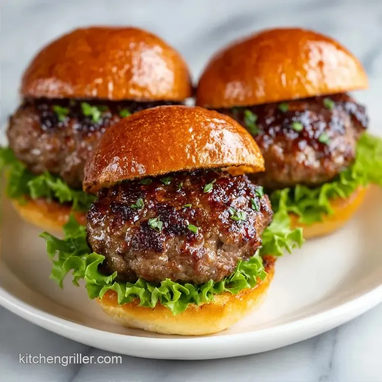 Juicy Ground Beef Sliders: Savory Garlic Butter