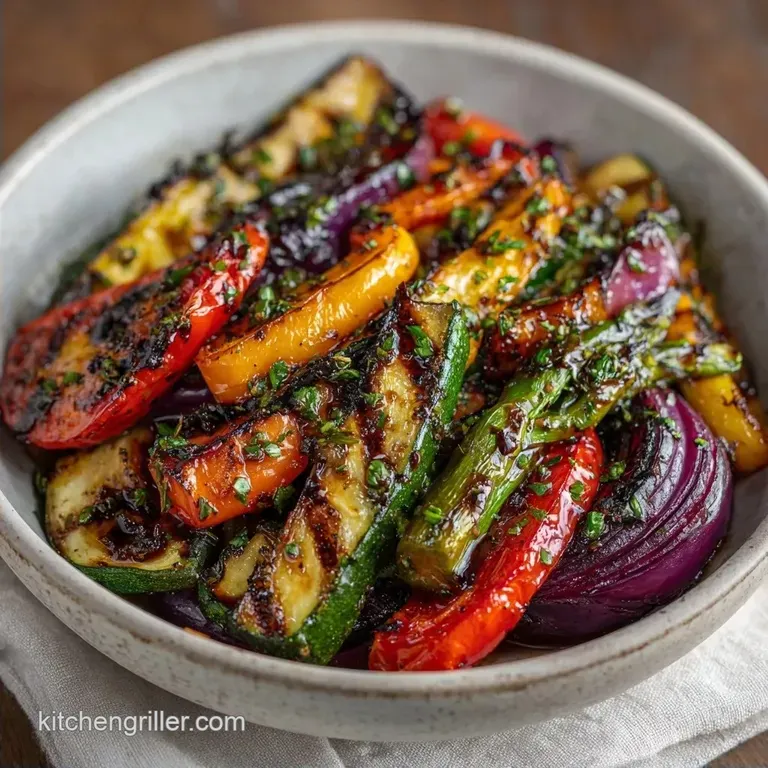 Olive Oil Grilled Veggie Medley: Smoky and Tangy