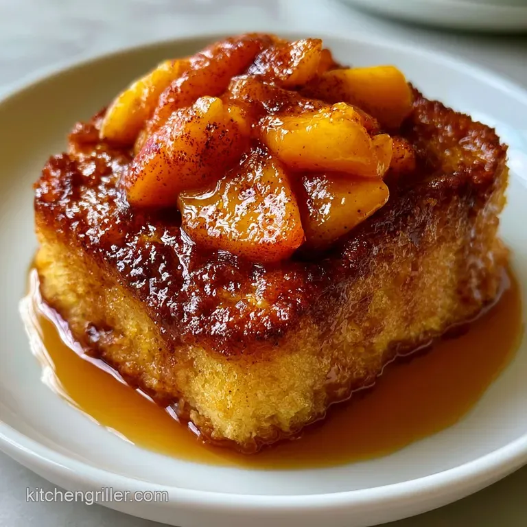 Peach Cobbler French Toast Bake: Golden and Crisp