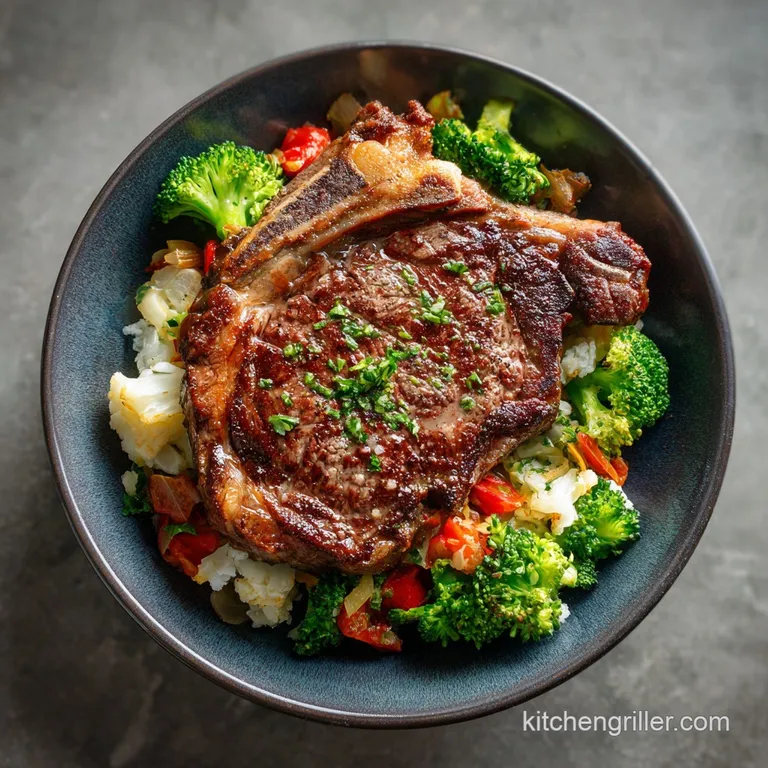 Carnivore Diet Meal with Ribeye Steak: Reverse Sear
